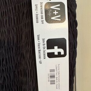 V+V Black Smocked Dress